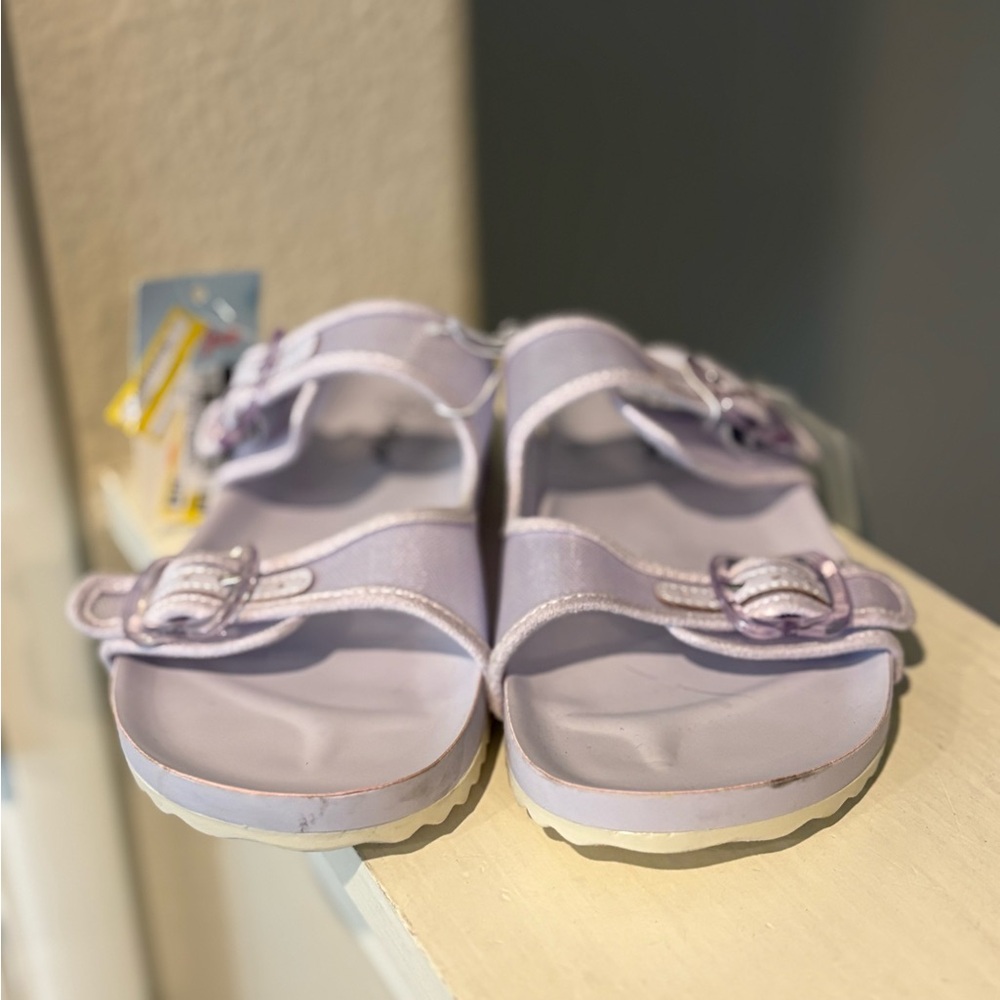 Cat & Jack Kaia Mesh Footbed Sandals Flip Flops Girls Youth Size 3Y Purple - Picture 3 of 6